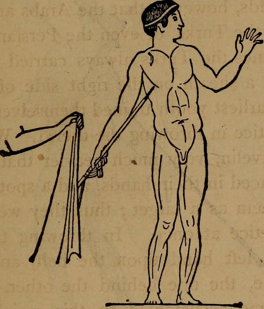 An illustration from Wonders of bodily strength and skill : in all ages and all countries, 1873, leaf 334