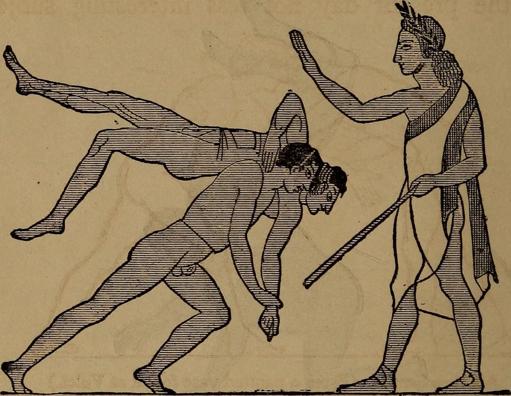 An illustration from Wonders of bodily strength and skill : in all ages and all countries, 1873, leaf 39