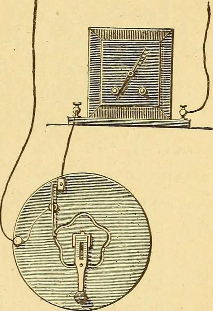 An illustration from Wonders of electricity, 1872, leaf 106