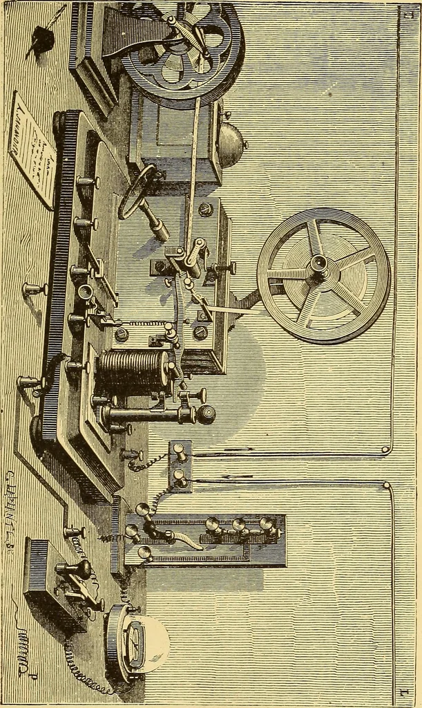 An illustration from Wonders of electricity, 1872, leaf 118
