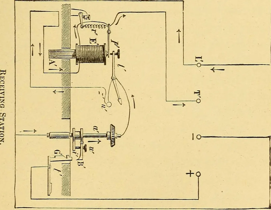 An illustration from Wonders of electricity, 1872, leaf 148