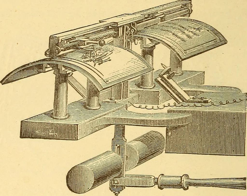 An illustration from Wonders of electricity, 1872, leaf 159