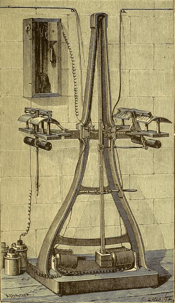 An illustration from Wonders of electricity, 1872, leaf 162