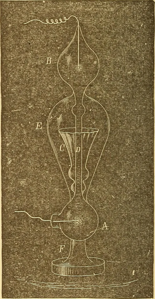 An illustration from Wonders of electricity, 1872, leaf 211