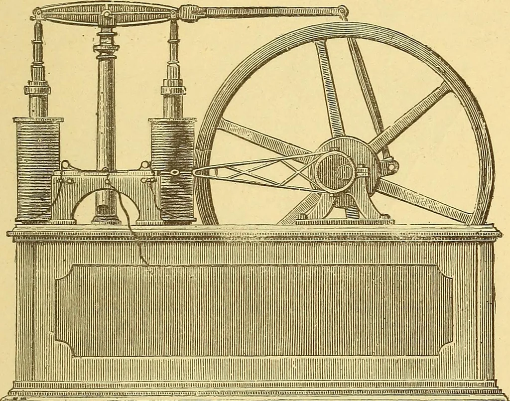 An illustration from Wonders of electricity, 1872, leaf 242
