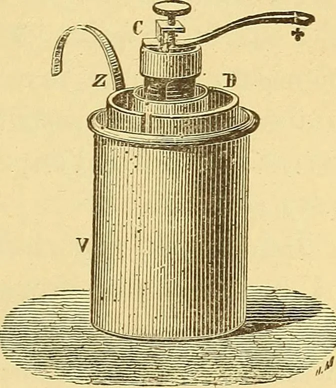 An illustration from Wonders of electricity, 1872, leaf 248