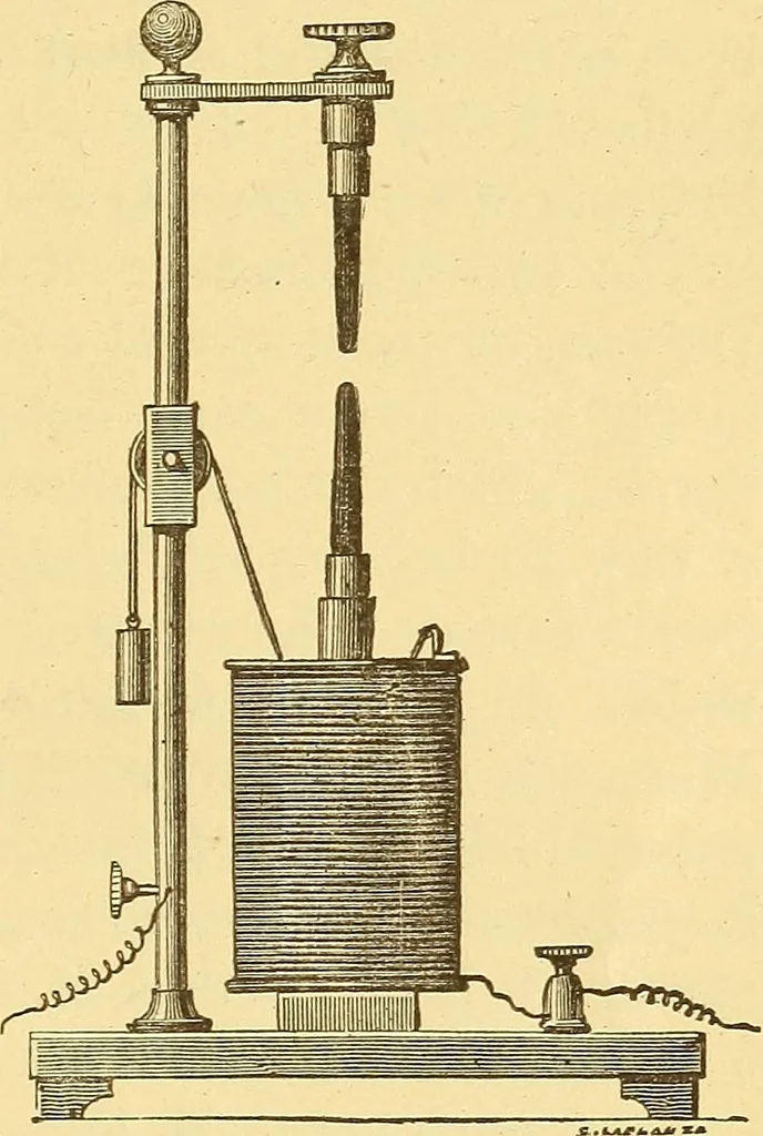 An illustration from Wonders of electricity, 1872, leaf 270