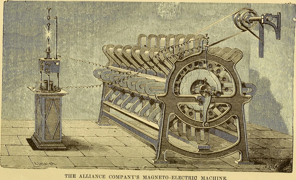 An illustration from Wonders of electricity, 1872, leaf 280