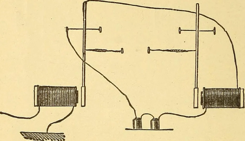 An illustration from Wonders of electricity, 1872, leaf 63