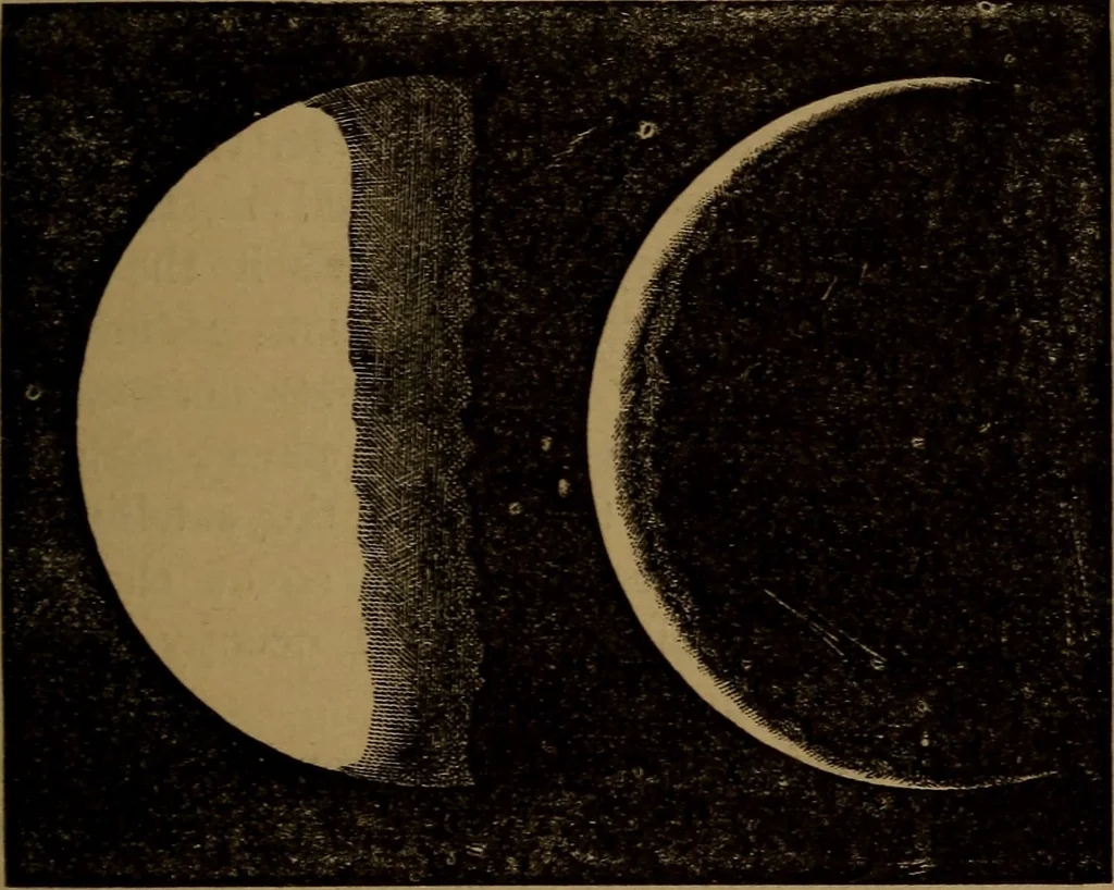 An illustration from The wonders of the heavens, 1871, leaf 176
