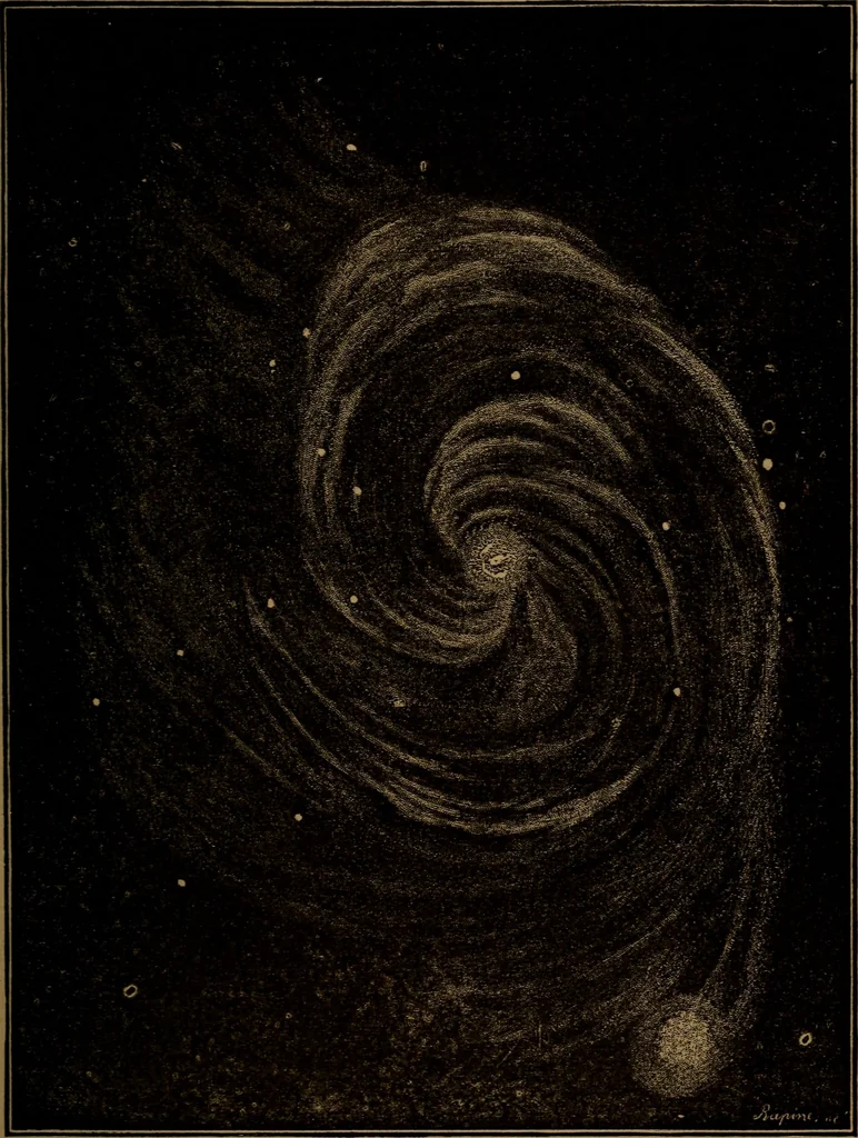 An illustration from The wonders of the heavens, 1871, leaf 46