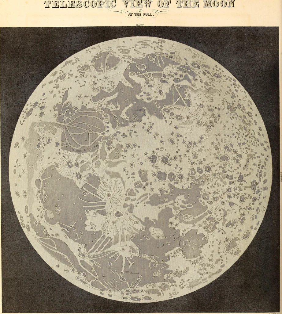 An illustration from The wonders of the heavens, being a popular view of astronomy, including a full illustration of the mechanism of the heavens; embracing the sun, moon, and stars, with descriptions of the planets, comets, fixed stars, double stars, the constellations, the galaxy, or milky-way, the zodiacal light, aurora borealis, or norhtern lights, meteors, clouds, falling stars, aërolites, &c, 1837, leaf 179
