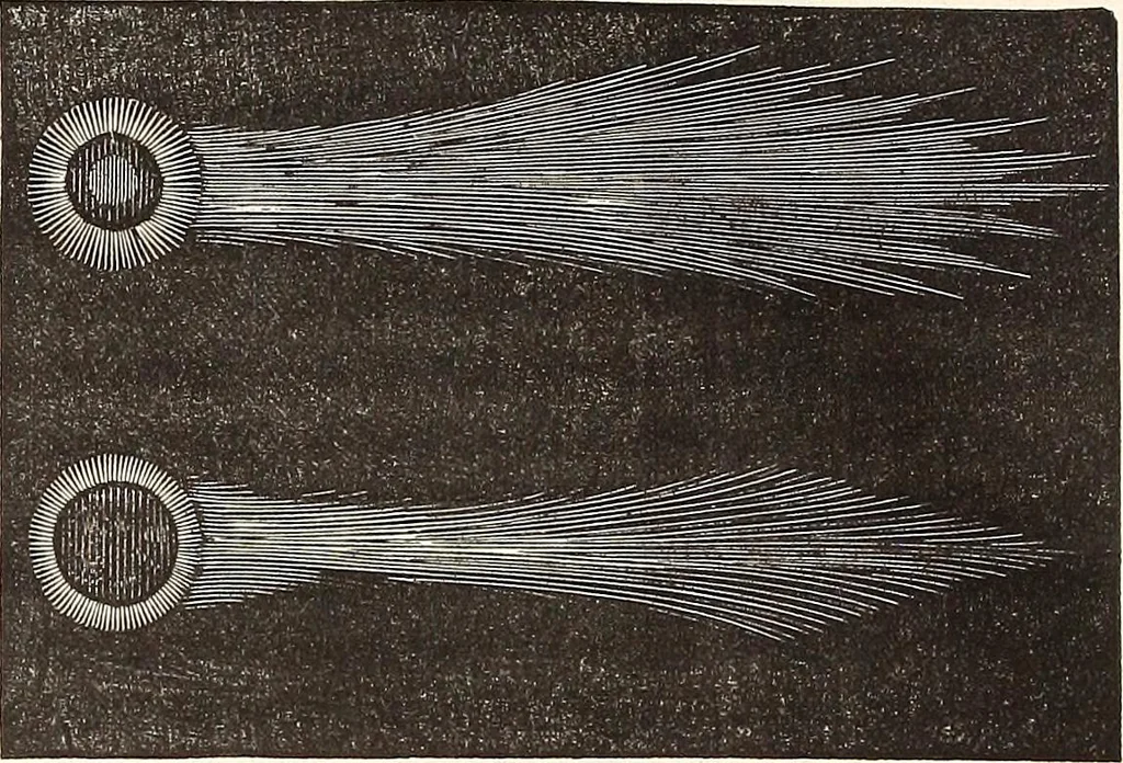 An illustration from The wonders of the heavens, being a popular view of astronomy, including a full illustration of the mechanism of the heavens; embracing the sun, moon, and stars, with descriptions of the planets, comets, fixed stars, double stars, the constellations, the galaxy, or milky-way, the zodiacal light, aurora borealis, or norhtern lights, meteors, clouds, falling stars, aërolites, &c, 1837, leaf 251