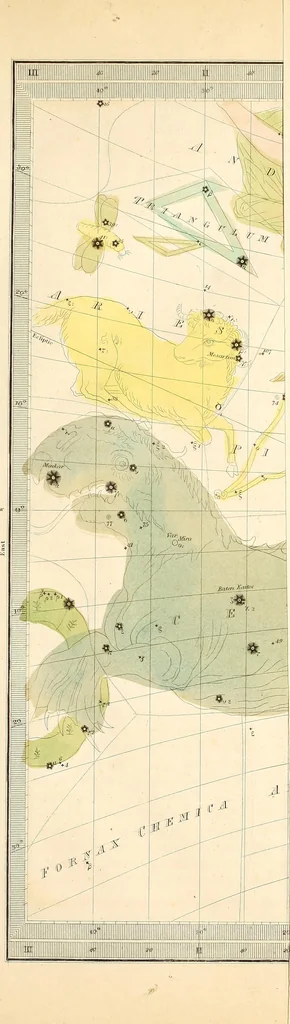 An illustration from The wonders of the heavens, being a popular view of astronomy, including a full illustration of the mechanism of the heavens; embracing the sun, moon, and stars, with descriptions of the planets, comets, fixed stars, double stars, the constellations, the galaxy, or milky-way, the zodiacal light, aurora borealis, or norhtern lights, meteors, clouds, falling stars, aërolites, &c, 1837, leaf 68