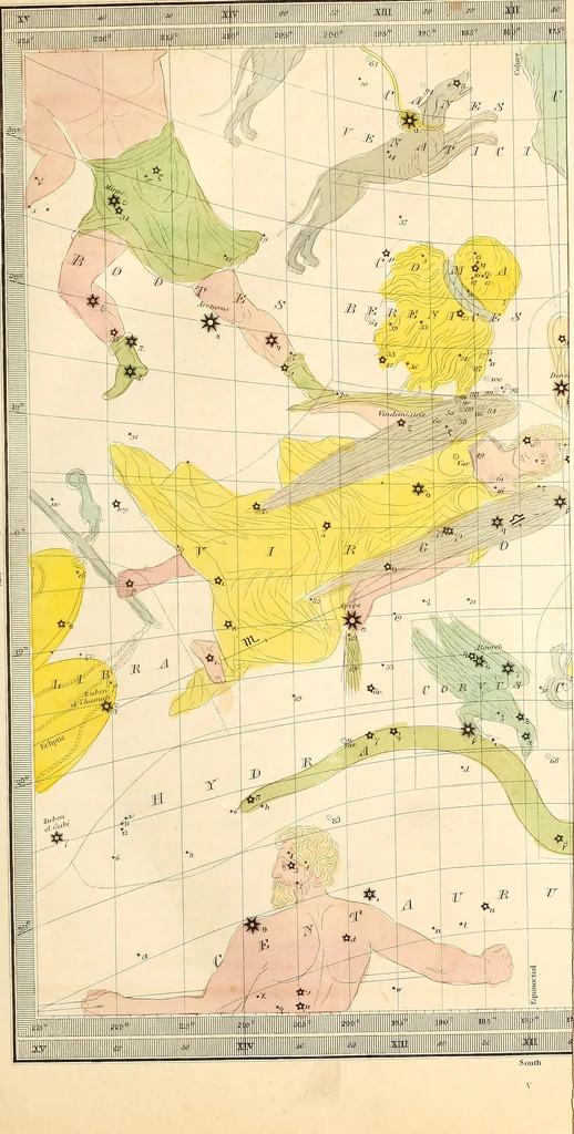 An illustration from The wonders of the heavens, being a popular view of astronomy, including a full illustration of the mechanism of the heavens; embracing the sun, moon, and stars, with descriptions of the planets, comets, fixed stars, double stars, the constellations, the galaxy, or milky-way, the zodiacal light, aurora borealis, or norhtern lights, meteors, clouds, falling stars, aërolites, &c, 1837, leaf 80