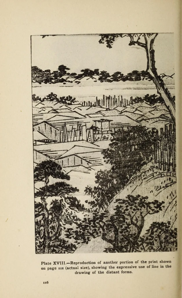 An illustration from Wood-block printing : a description of the craft of woodcutting & colourprinting based on the Japanese practice, 1916, leaf 166