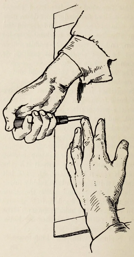 An illustration from Wood-block printing : a description of the craft of woodcutting & colourprinting based on the Japanese practice, 1916, leaf 74