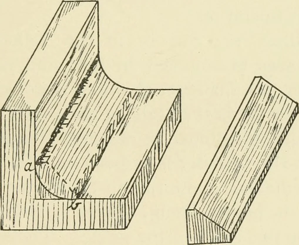 An illustration from Wood pattern-making; the fundamental principles and elementary practice of the art, 1906, leaf 48