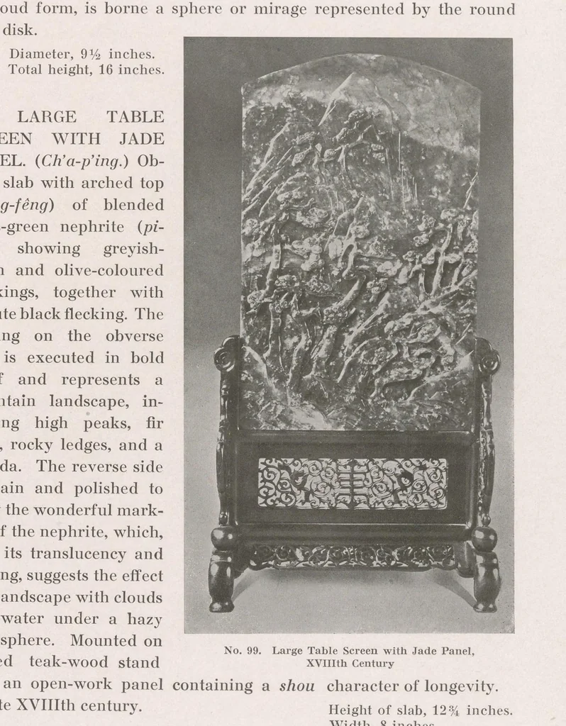 An illustration from The Woodward collection of jades and other hard stones, 1913, leaf 105