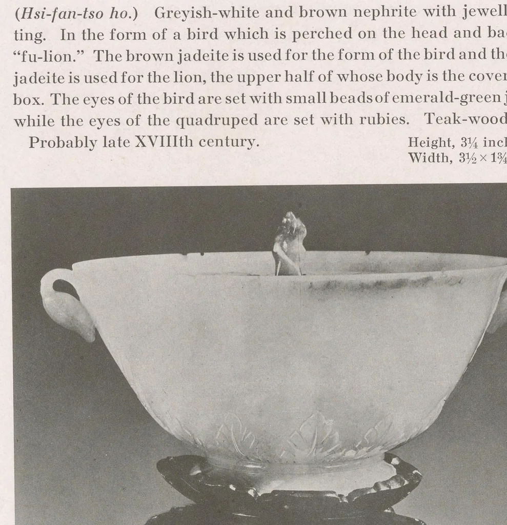 An illustration from The Woodward collection of jades and other hard stones, 1913, leaf 110
