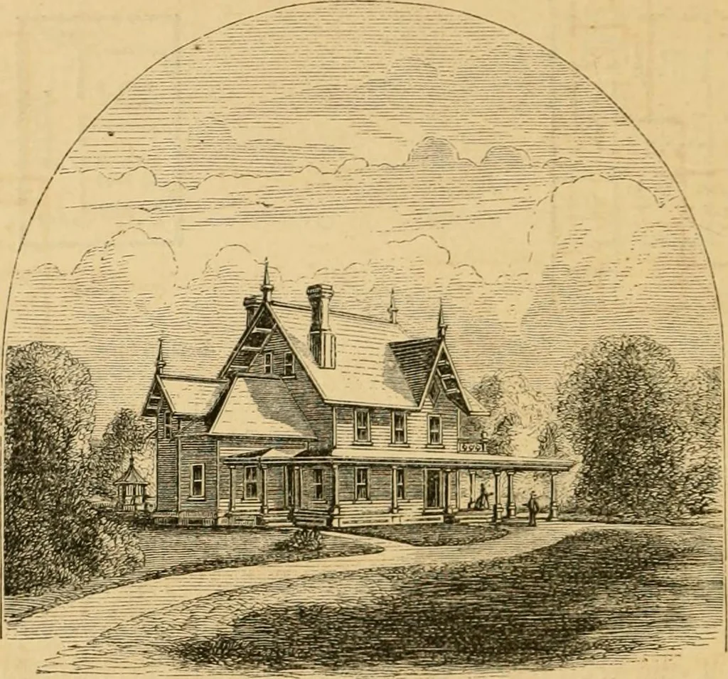 An illustration from Woodward's architecture and rural art : landscape gardening, and rural art, 1867, leaf 103