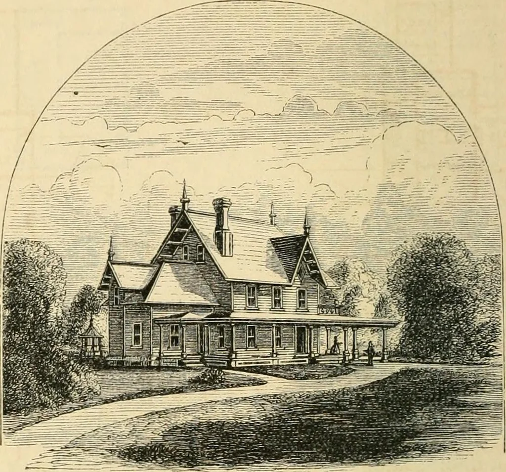 An illustration from Woodward's architecture, landscape gardening, and rural art. no. I.--1867 [-no. II.--1868], 1872, leaf 103