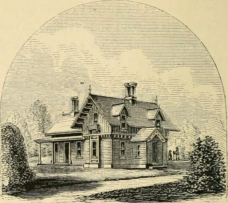 An illustration from Woodward's architecture, landscape gardening, and rural art. no. I.--1867 [-no. II.--1868], 1872, leaf 109