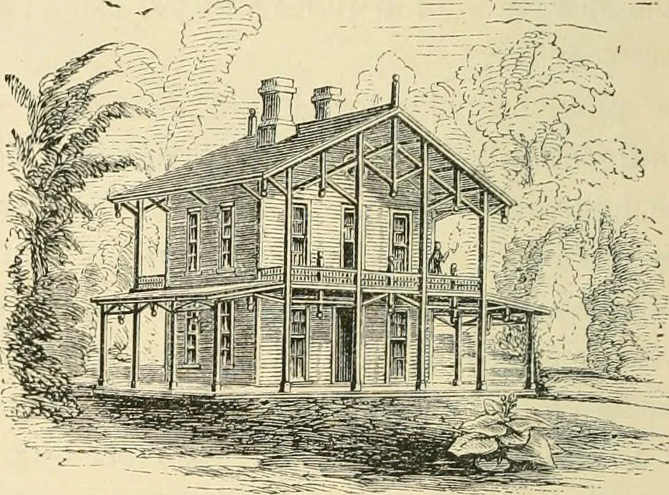 An illustration from Woodward's architecture, landscape gardening, and rural art. no. I.--1867 [-no. II.--1868], 1872, leaf 43