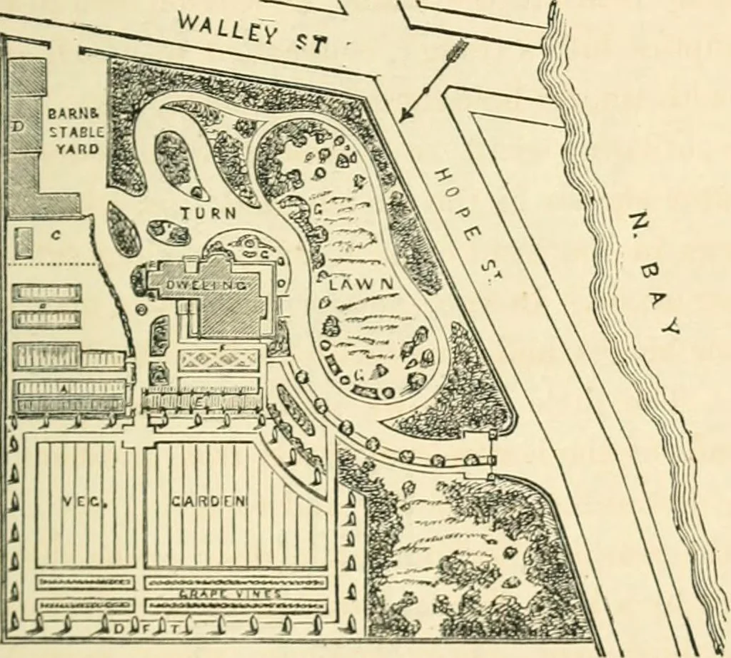 An illustration from Woodward's architecture, landscape gardening, and rural art. no. I.--1867 [-no. II.--1868], 1872, leaf 54