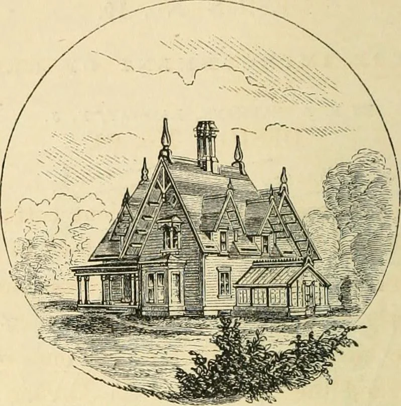 An illustration from Woodward's architecture, landscape gardening, and rural art. no. I.--1867 [-no. II.--1868], 1872, leaf 55