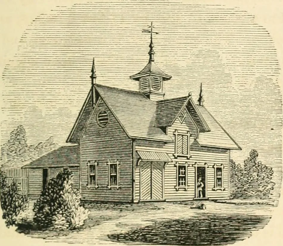 An illustration from Woodward's architecture, landscape gardening, and rural art. no. I.--1867 [-no. II.--1868], 1872, leaf 60