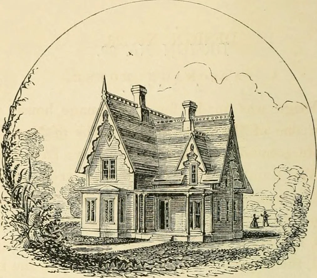 An illustration from Woodward's architecture, landscape gardening, and rural art. no. I.--1867 [-no. II.--1868], 1872, leaf 61