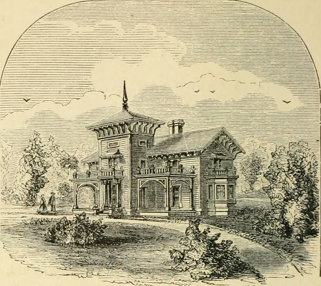 An illustration from Woodward's architecture, landscape gardening, and rural art. no. I.--1867 [-no. II.--1868], 1872, leaf 63