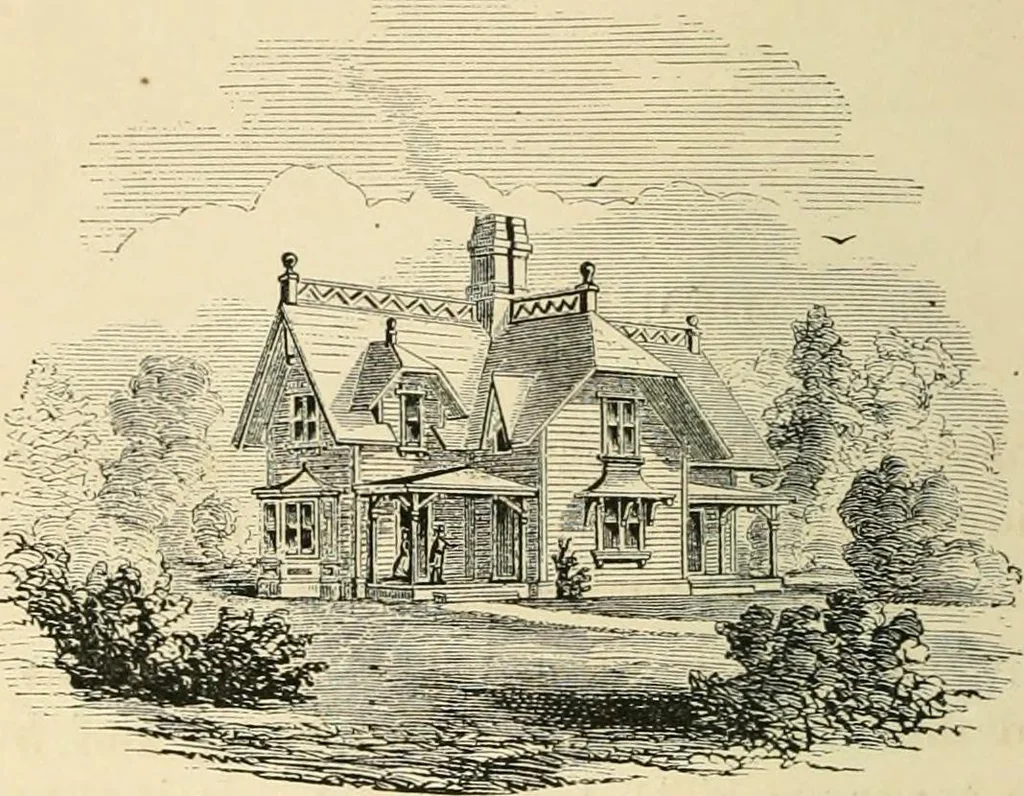 An illustration from Woodward's architecture, landscape gardening, and rural art. no. I.--1867 [-no. II.--1868], 1872, leaf 65