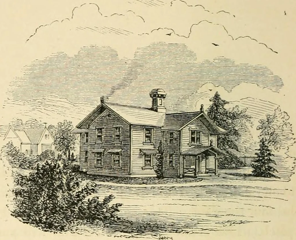 An illustration from Woodward's architecture, landscape gardening, and rural art. no. I.--1867 [-no. II.--1868], 1872, leaf 69