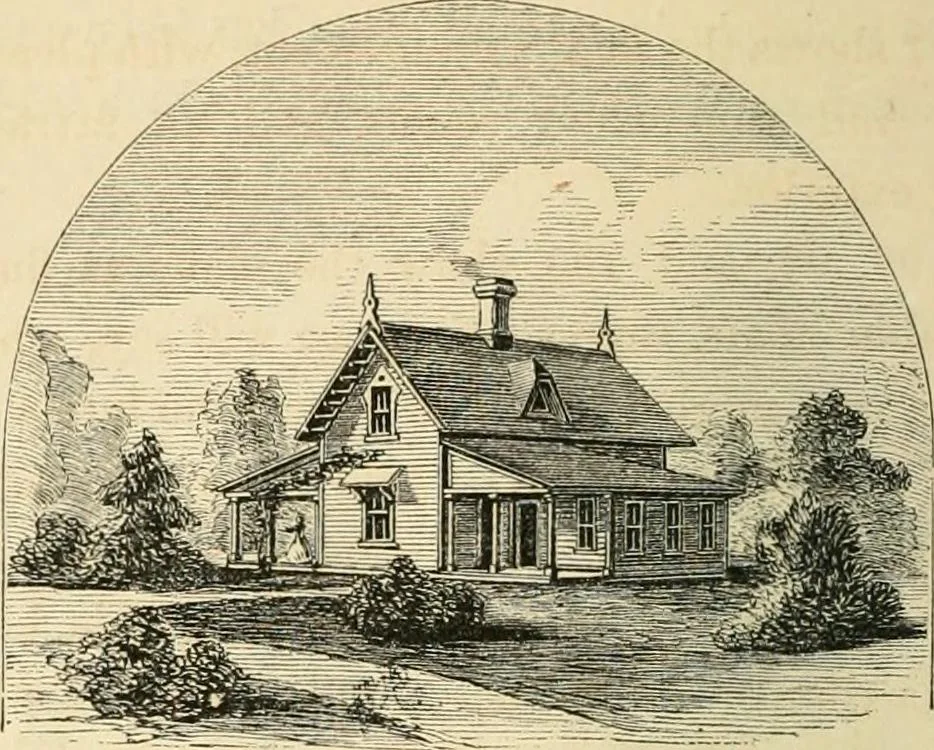 An illustration from Woodward's architecture, landscape gardening, and rural art. no. I.--1867 [-no. II.--1868], 1872, leaf 75