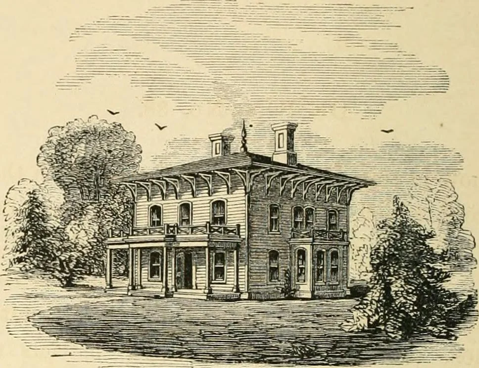 An illustration from Woodward's architecture, landscape gardening, and rural art. no. I.--1867 [-no. II.--1868], 1872, leaf 87