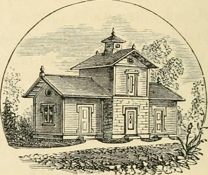An illustration from Woodward's architecture, landscape gardening, and rural art. no. I.--1867 [-no. II.--1868], 1872, leaf 93