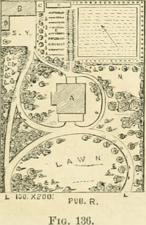 An illustration from Woodward's architecture, landscape gardening, and rural art. no. I.--1867 [-no. II.--1868], 1872, leaf 98