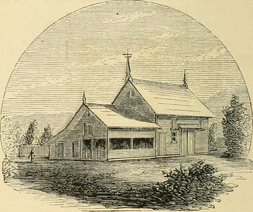 An illustration from Woodward's architecture, landscape gardening, and rural art. no. I.--1867 [-no. II.--1868], 1872, leaf 99