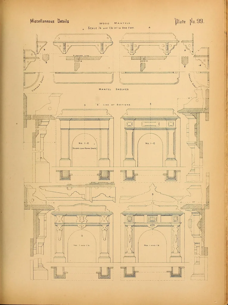 An illustration from Woodward's national architect; containing ... original designs, plans and details, to working scale, for the practical construction of dwelling houses for the country, suburb and village.With full and complete sets of specifications and an estimate of the cost of each design, 1869, leaf 263
