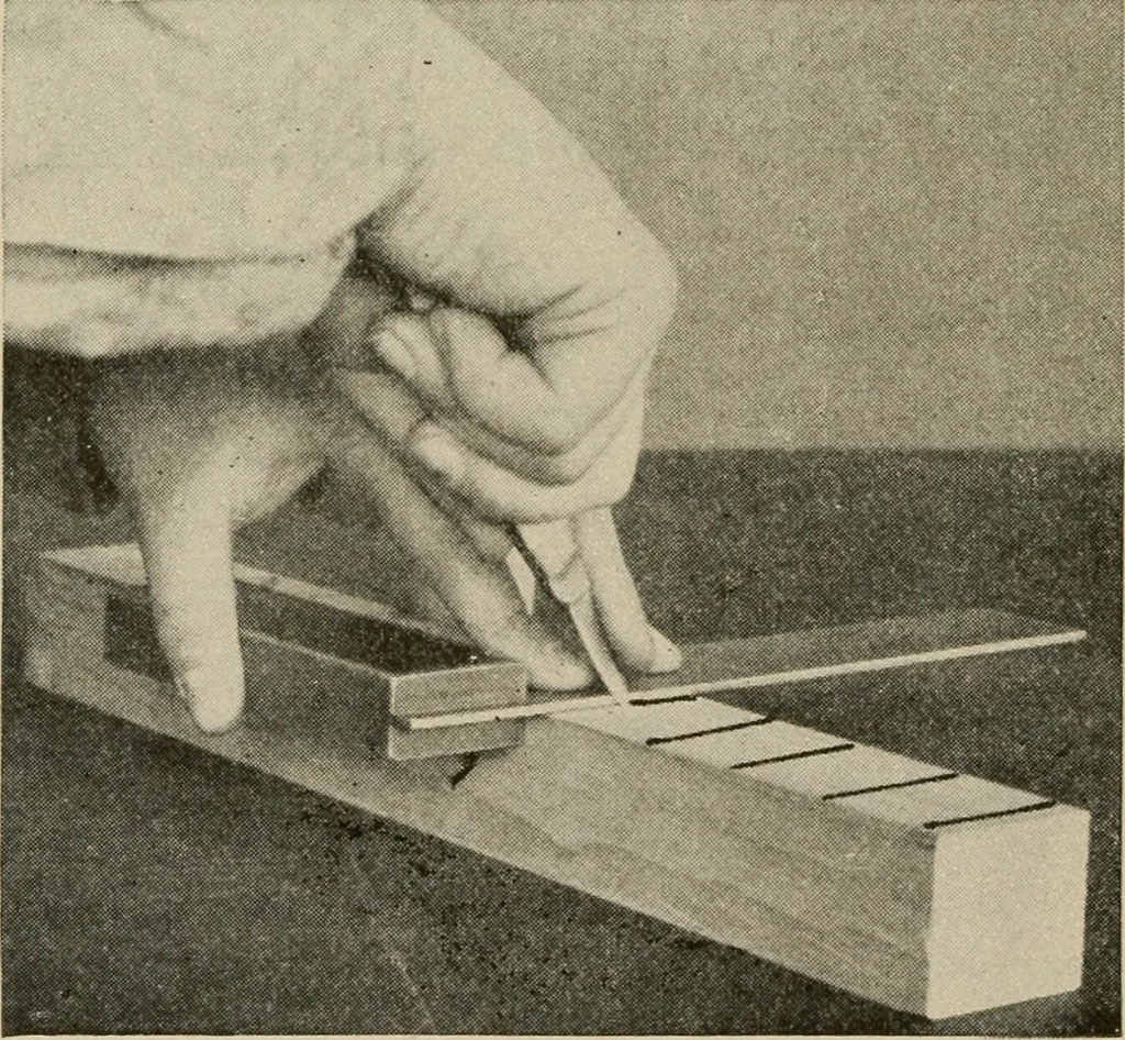 An illustration from Woodwork for the grades for use in manual training classes, 1912, leaf 57
