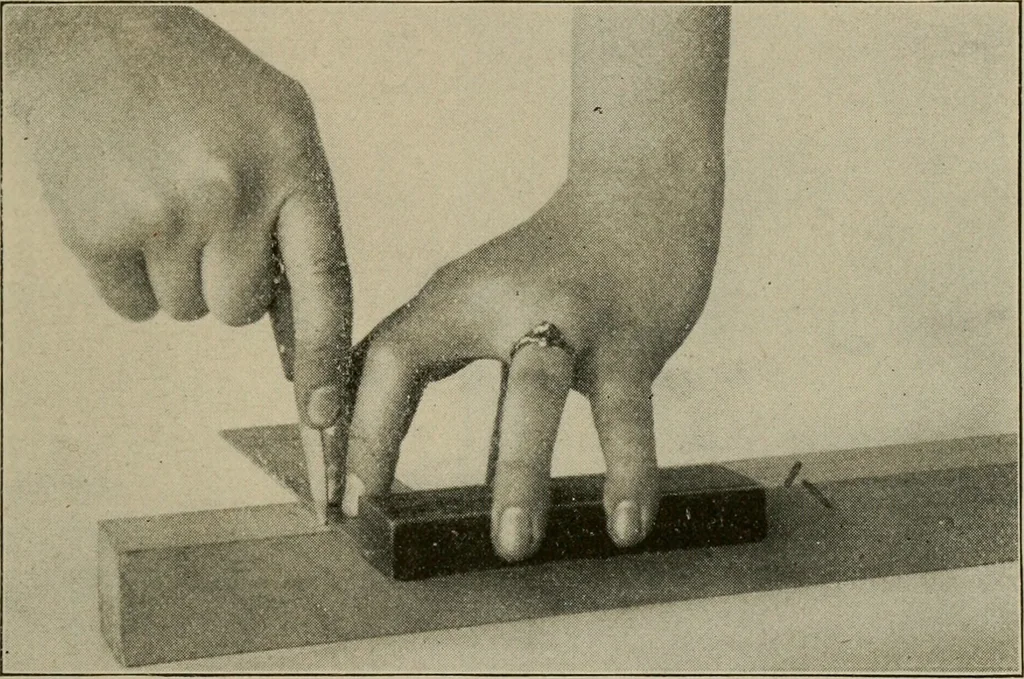 An illustration from Woodwork for the grades for use in manual training classes, 1912, leaf 58