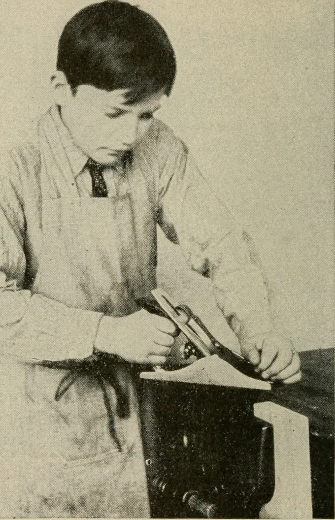 An illustration from Woodwork for the grades for use in manual training classes, 1912, leaf 75