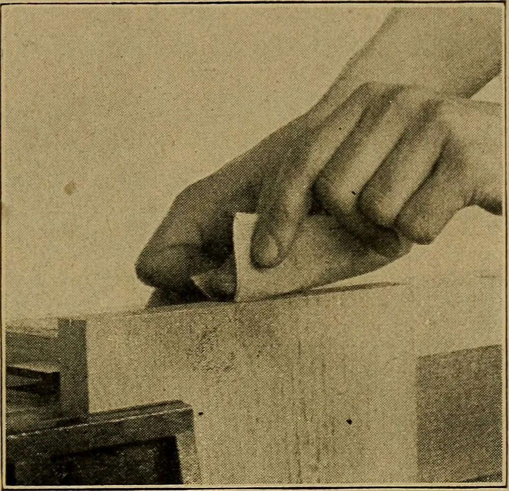 An illustration from Woodwork for the grades, for use in manual training classes; fully illustrated with three hundred half-tone engravings from actual shop practice, and many working drawings of educational shop problems, 1913, leaf 104