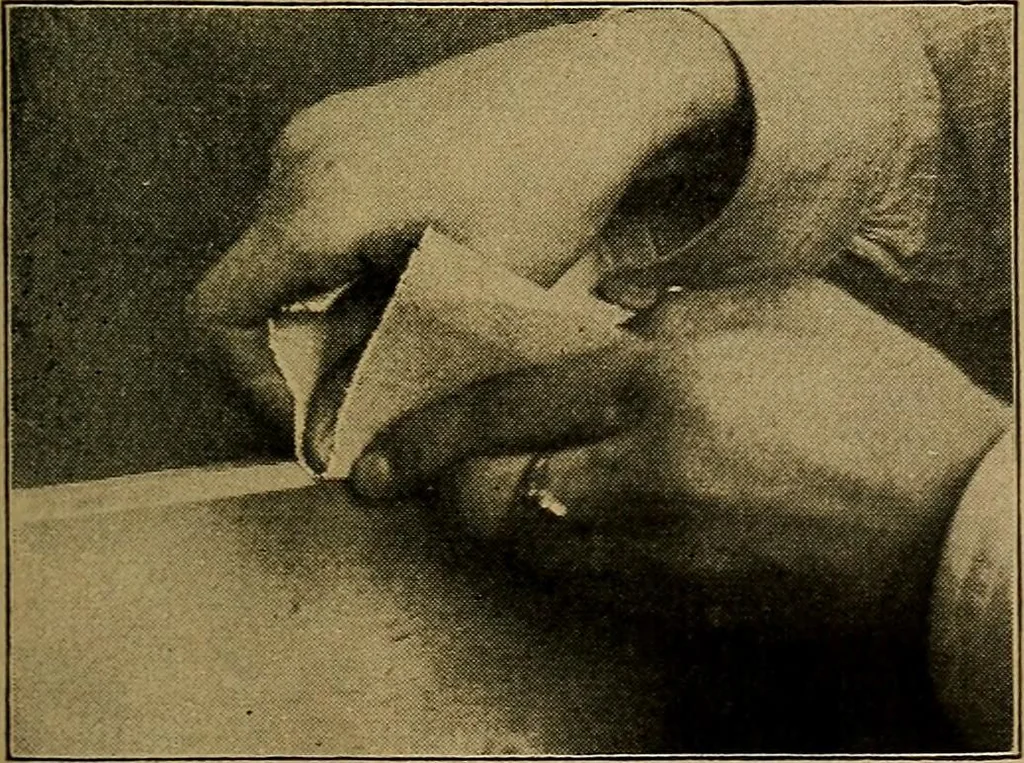 An illustration from Woodwork for the grades, for use in manual training classes; fully illustrated with three hundred half-tone engravings from actual shop practice, and many working drawings of educational shop problems, 1913, leaf 104