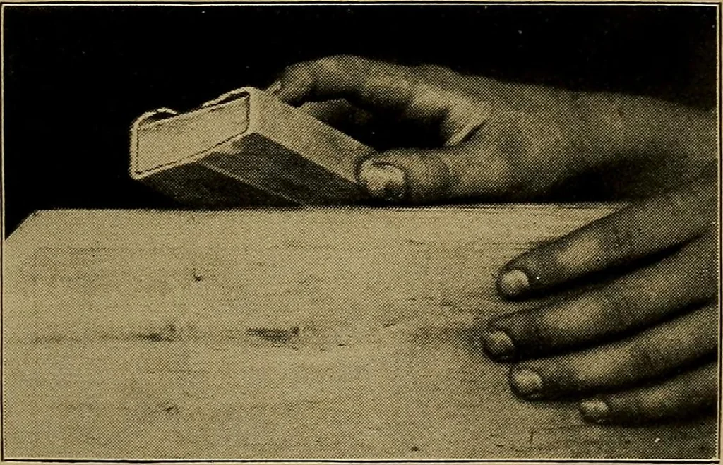 An illustration from Woodwork for the grades, for use in manual training classes; fully illustrated with three hundred half-tone engravings from actual shop practice, and many working drawings of educational shop problems, 1913, leaf 106