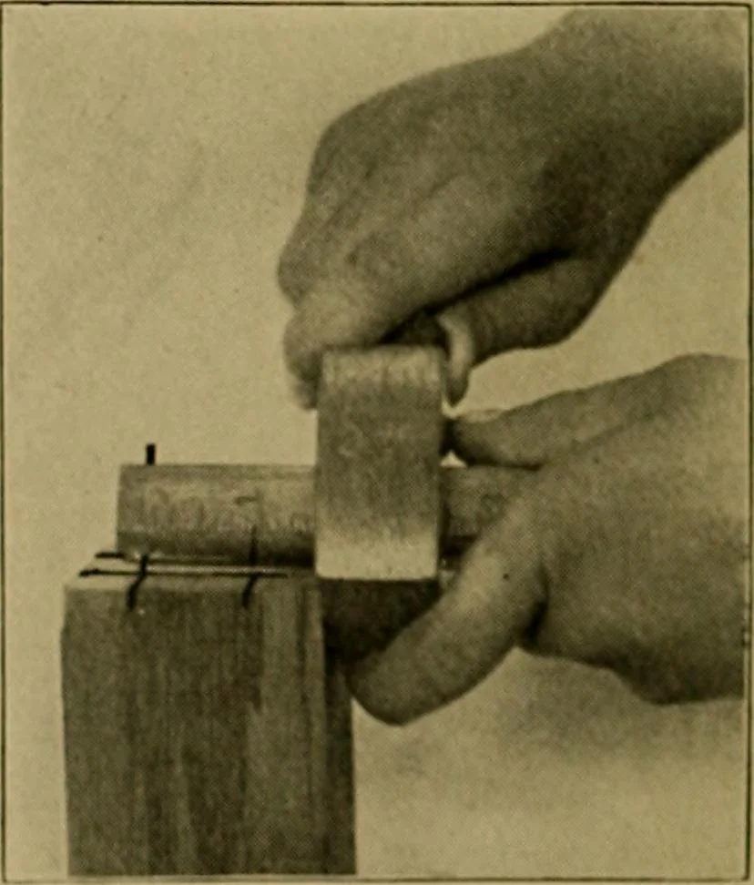 An illustration from Woodwork for the grades, for use in manual training classes; fully illustrated with three hundred half-tone engravings from actual shop practice, and many working drawings of educational shop problems, 1913, leaf 127