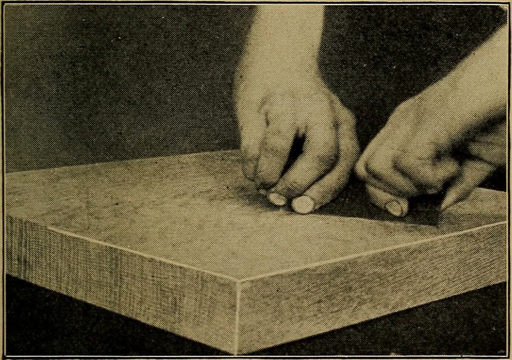 An illustration from Woodwork for the grades, for use in manual training classes; fully illustrated with three hundred half-tone engravings from actual shop practice, and many working drawings of educational shop problems, 1913, leaf 130