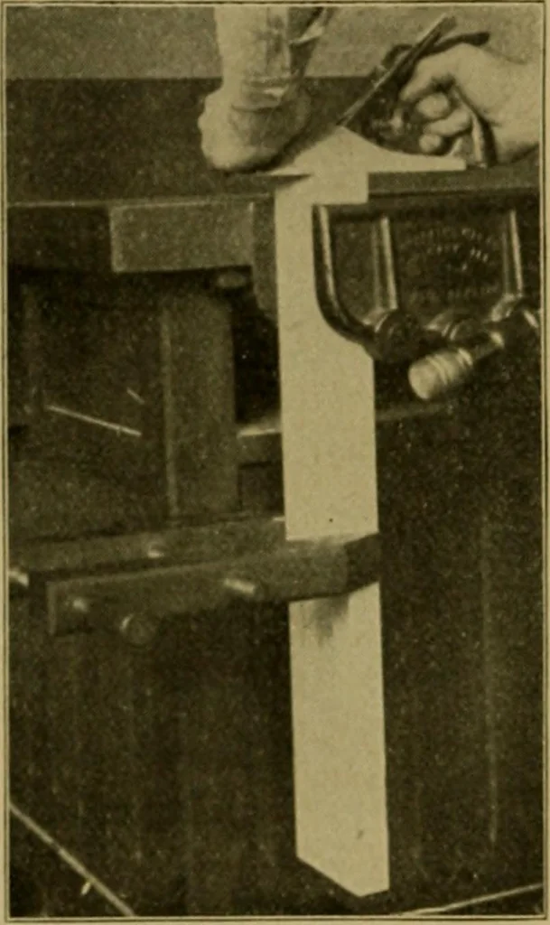 An illustration from Woodwork for the grades, for use in manual training classes; fully illustrated with three hundred half-tone engravings from actual shop practice, and many working drawings of educational shop problems, 1913, leaf 147